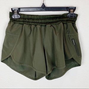 Lululemon Hotty Hot Olive Green Shorts